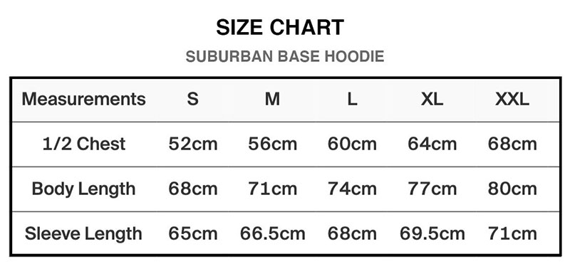 product size guide